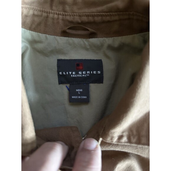 Woolrich Jacket Mens Large Elite Series Tactical Brown Canvas Heavy Parka Coat - Picture 7 of 8